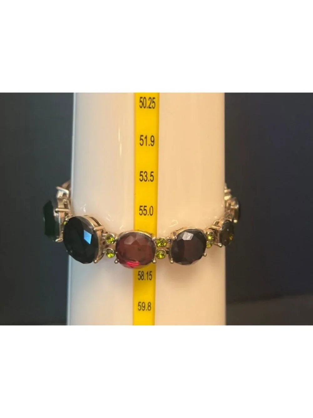 Monet Multicolor Gemstone Bracelet Gold-Tone Oval & Round Accents